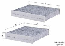 Фільтр салону Citroen C3 10-/Peugeot 207 06-/208 12- (вугільний)