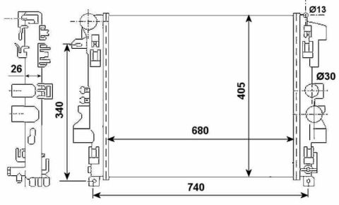 Радіатор охолодження MB Vito (W639) 03- (-/+AC)