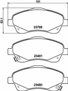 Гальмівні колодки передні Toyota Avensis 00-08 (bosch)