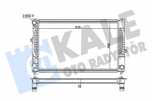 KALE VW Радиатор охлаждения Audi A4/6,Passat,Skoda SuperB I 2.5TDI/2.8