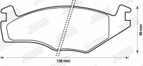JURID Колодки тормозные передние GOLF 83-,PASSAT 1.6 79-89