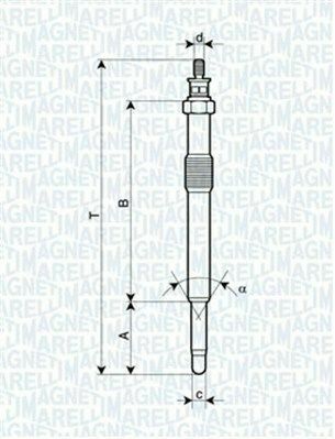 MAGNETI MARELLI Свічка розжарювання FORD FOCUS 2.0 [062900049304]