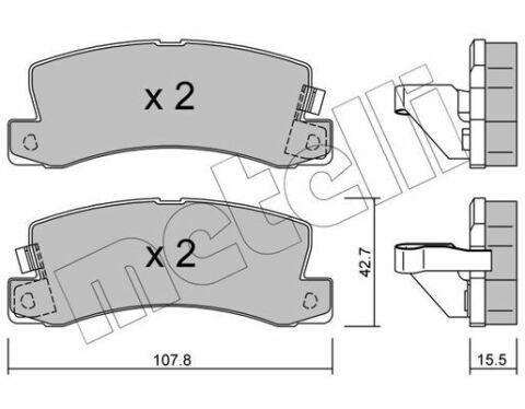 Колодки гальмівні (задні) Toyota Camry 86-01/Avensis 97-03/Carina 87-97/Lexus RX 98-03/ES 89-01