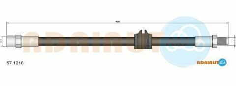 Тормозной шланг передний 440/480 88- VOLVO