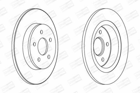Диск гальмівний задній C-Max, Focus II, Volvo C30/70, S40, V40/50 03-FORD