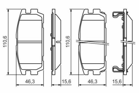 Колодки гальмові дискові Terracan 01- задній HYUNDAI