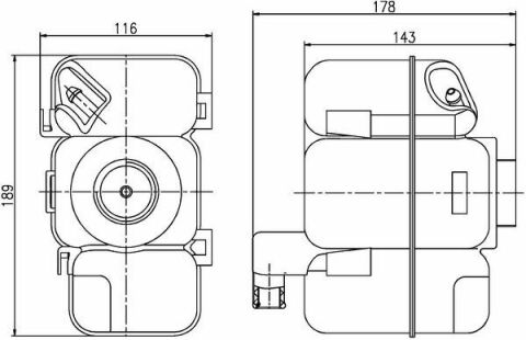 Бачок розширювальний Volvo S60/S80/V70/XC70/XC90 98-14 Бачок розширювальний Volvo S60/S80/V70/XC70/XC90 98-14