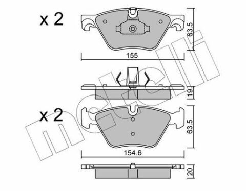 Колодки тормозные (передние) BMW 5 (F07/F10/F11) 09-17