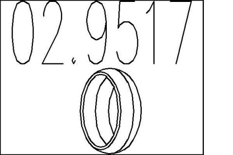 Монтажне кільце вихлопної системи (D (внутр.) – 51,5 мм; D (зовніш.) – 65,5 мм; Висота – 14,5 мм)