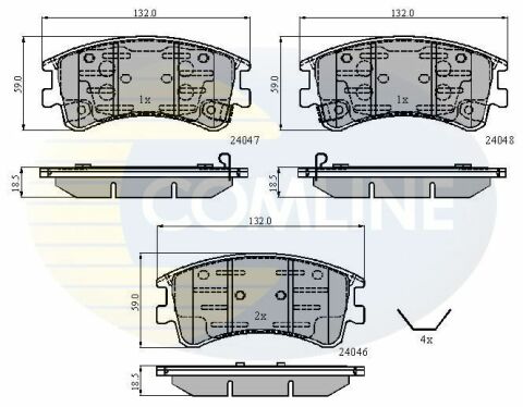 CBP3950 Comline - Тормозные колодки для дисков