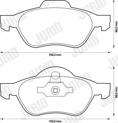 JURID RENAULT Колодки гальмівні передні Laguna II, III, Megane II, Scenic II 1.5dCi/2.0 16V 01-