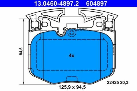 Колодки тормозные (передние) BMW 3 (G20) 18-/5 (G30/F90)/7 (G11/G12) 15- (Brembo)