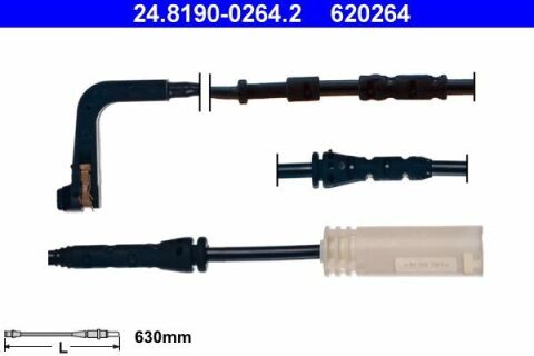 Датчик износа тормозных колодок (передних) BMW 1 (E81/E82/E87/E88)/3 (E90/E91) 04-13 (630mm)