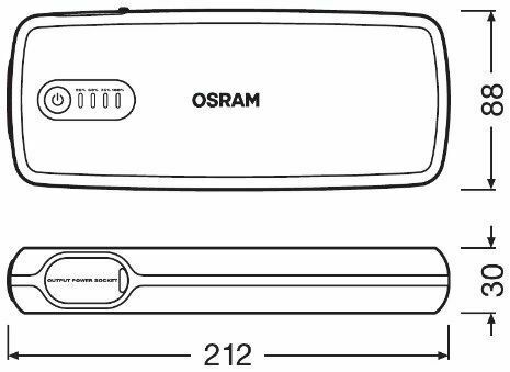 Пуско-зарядний пристрій Osram з функцією POWER BANK 16800mAh
