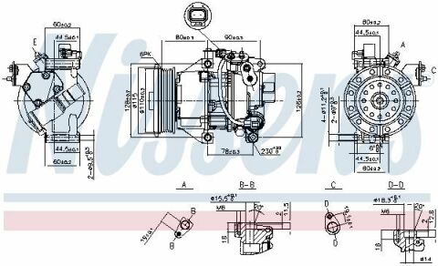 Компрессор TOYOTA YARIS ECHO I (#P10) (99-) 1.3 и 16V