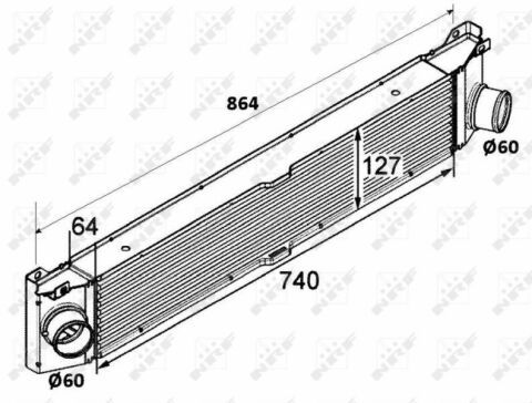 Радиатор интеркулера Citroen Jumper/Fiat Ducato/Peugeot Boxer 2.0-3.0D 06-