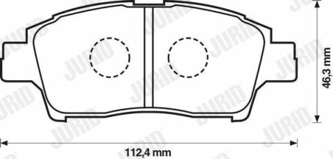 JURID TOYOTA Гальмівні колодки передні YARIS 1.3 99-