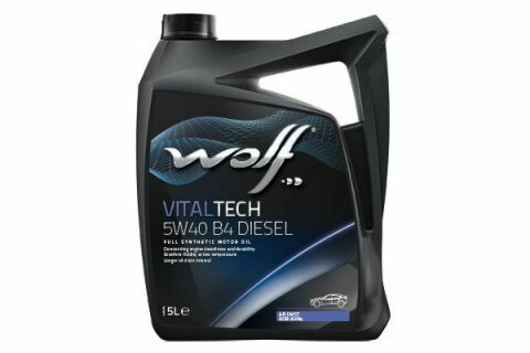 Моторна олива WOLF VITALTECH 5W-40 B4 DIESEL, 5 літрів