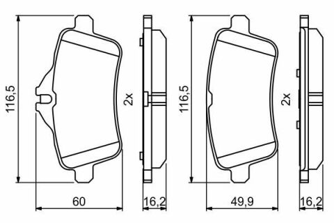 Тормозные колодки (задние) MB M-class (W166) /GL-class (X166)/GLE (W166) AMG 11-