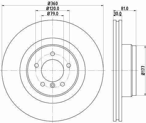 Тормозной диск перед. Range Rover III 02-12 3.0-4.4 (PRO)