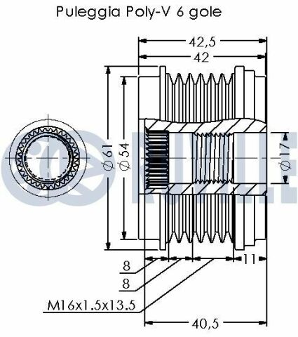 Шкив генератора a4 b8, a5, q5