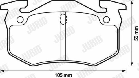 JURID CITROEN Гальмівні колодки задн. ZX 91-, Xsara, Peugeot 206-309, Renault 19, Clio, Megane I