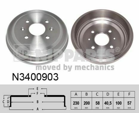 Тормозные барабаны высота57mm