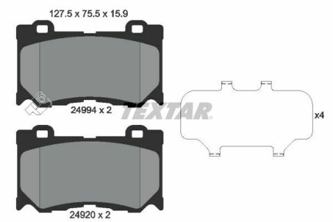 Колодки гальмівні (передні) Infiniti FX/G/Q50 08- (Akebono)