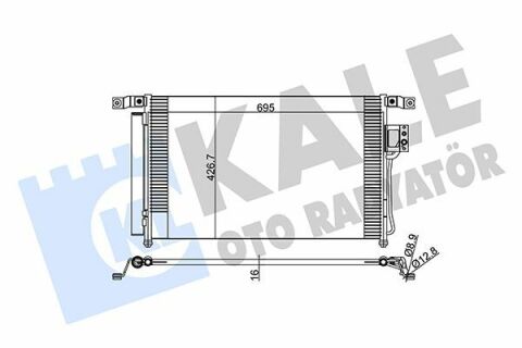 KALE HYUNDAI Радиатор кондиционера Santa Fe II 2.2CRDI/2.7 06-