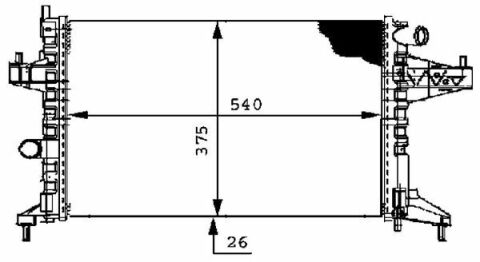 Радиатор охлаждения OPEL CORSA C
