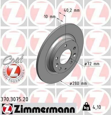 Диск тормозной (задний) Mazda 6 02-13/MX-5 05-14 (280x10) (с покрытием)