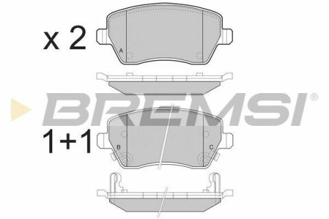 Тормозные колодки перед. Nissan Micra 10-/Note 13- (TRW)