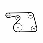 Водяной насос + комплект поликлинового ремня