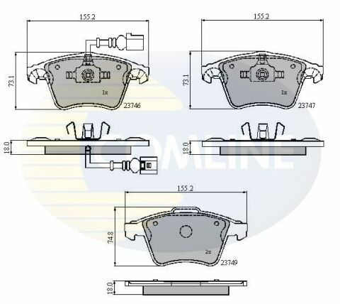 CBP11312 Comline - Гальмівні колодки до дисків