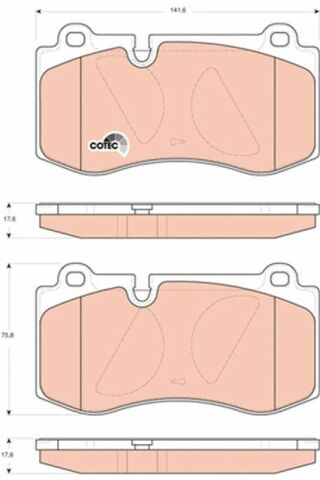 Тормозные колодки пер. MB W221 05-13 (brembo)