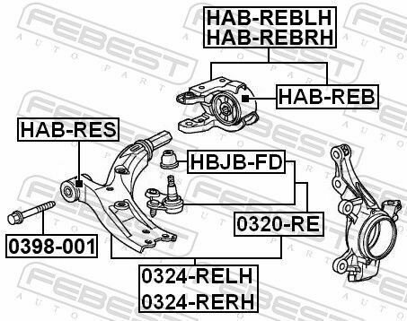 Сайлентблок переднього важеля (зад.) Honda CR-V 07-