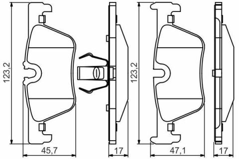 Колодки гальмівні (задні) BMW 1 (F20-21)/2 (F22-23/F45)/3 (F30/F34/F80) 11- B47/B48//N13/N20/N47