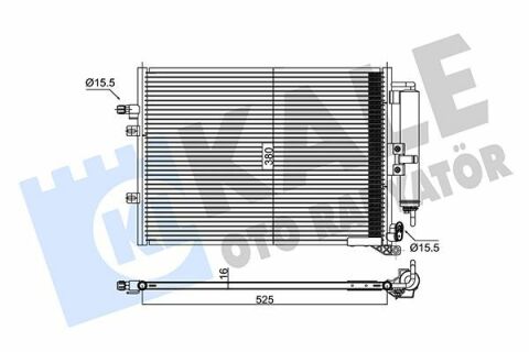 KALE RENAULT Радіатор кондиціонера Ckio III,Modus 04-