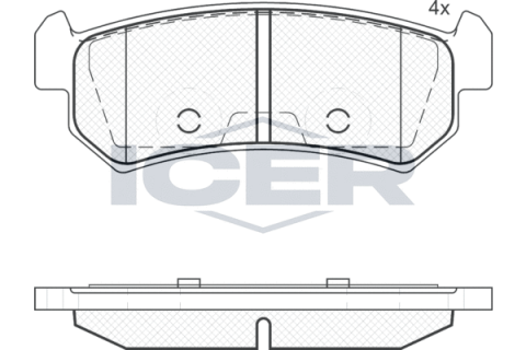 Колодки гальмівні (задні) Chevrolet Lacetti/Nubira 05-/Daewoo Nubira 97-