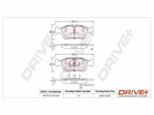 DP1010.10.0960 Drive+ - Гальмівні колодки до дисків