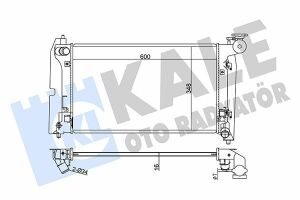 KALE TOYOTA Радиатор охлаждения Corolla 1.4/1.6 01-