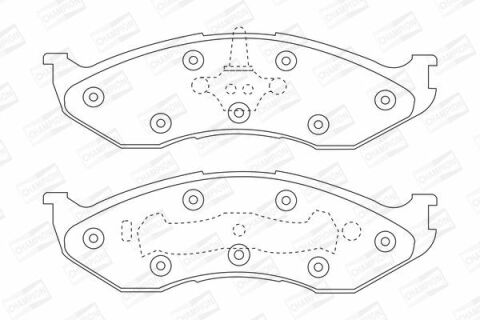 CHAMPION JEEP Колодки тормозные передние Cherokee,Grand Cherokee,Wrangler 2.1/2.5 90-