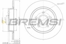 Гальмівний диск зад. Ford C-MAX/Focus II 04- (280x11)