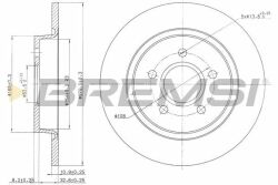 Гальмівний диск зад. Ford C-MAX/Focus II 04- (280x11)