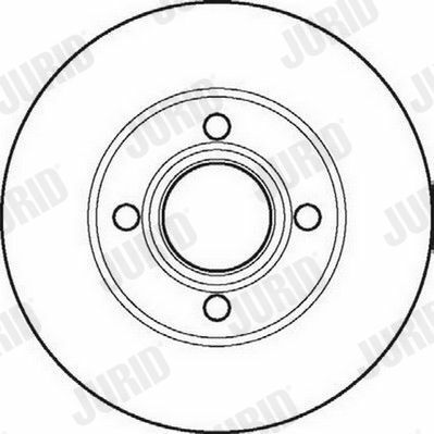 JURID AUDI Диск гальмівний передній 80 1.8-2.3E 91-92