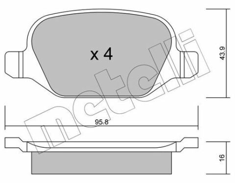 Колодки гальмівні (задні) Fiat Linea/Lancia Lybra/Alfa Romeo 147/156 99-