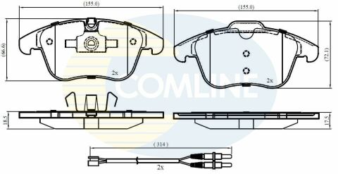 CBP22002 Comline - Тормозные колодки для дисков