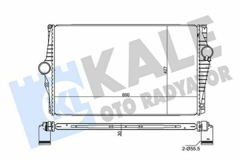 KALE VOLVO Интеркулер XC90 I 2.4/3.0 02-