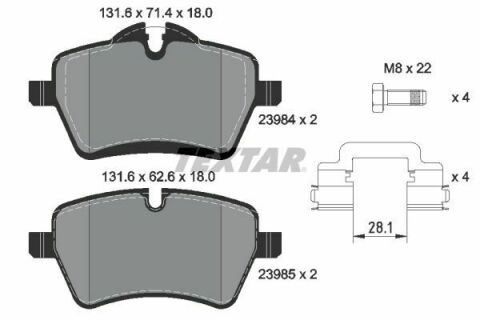 Колодки тормозные (передние) Mini (R56/R57/R58/R59)/Clubman (R55)/Clubvan (R55)/Countryman (R60) 06-16 Q+