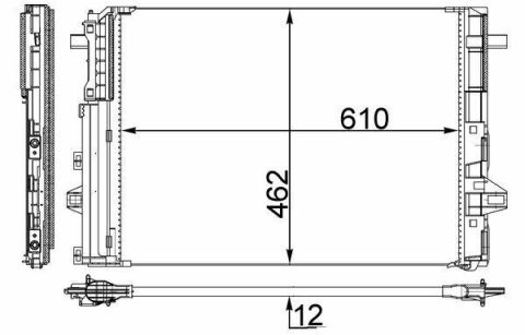 Радіатор кондиціонера MB A-CLASS W169/W176/B-CLASS W246/W242 2.2CDI/GLA-CLASS X156 1.5D-2.2D 11-